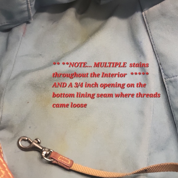 Dooney & Bourke RARE, VTG, AWL, Y2K DB1975 Rainbow Large Zip Tote, DUCK Fob - Picture 16 of 16